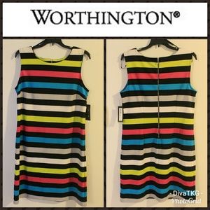 Worthington Multi-Colored Sheath Dress